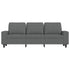 3-Seater Sofa Dark Grey 180 cm Fabric