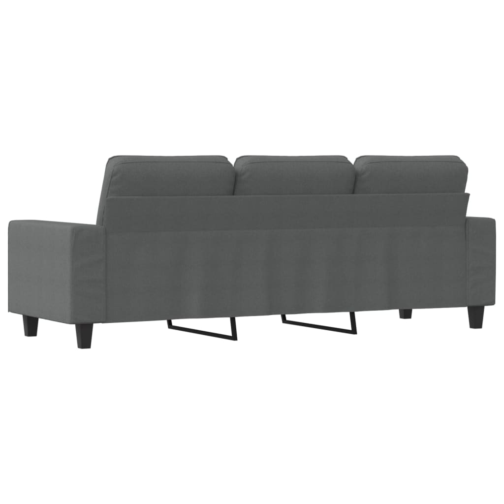 3-Seater Sofa Dark Grey 180 cm Fabric