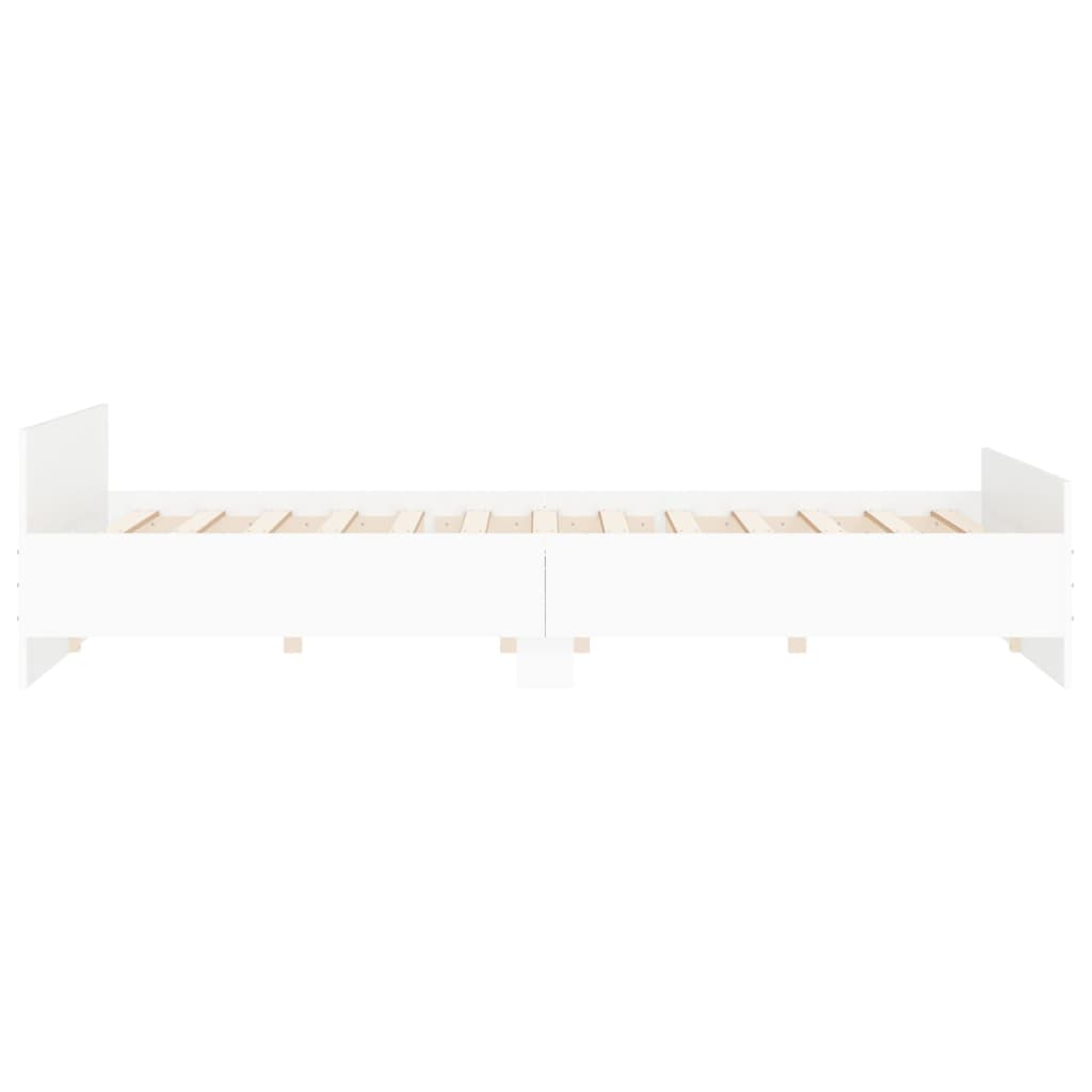 Bed Frame without Mattress White 183x203 cm King