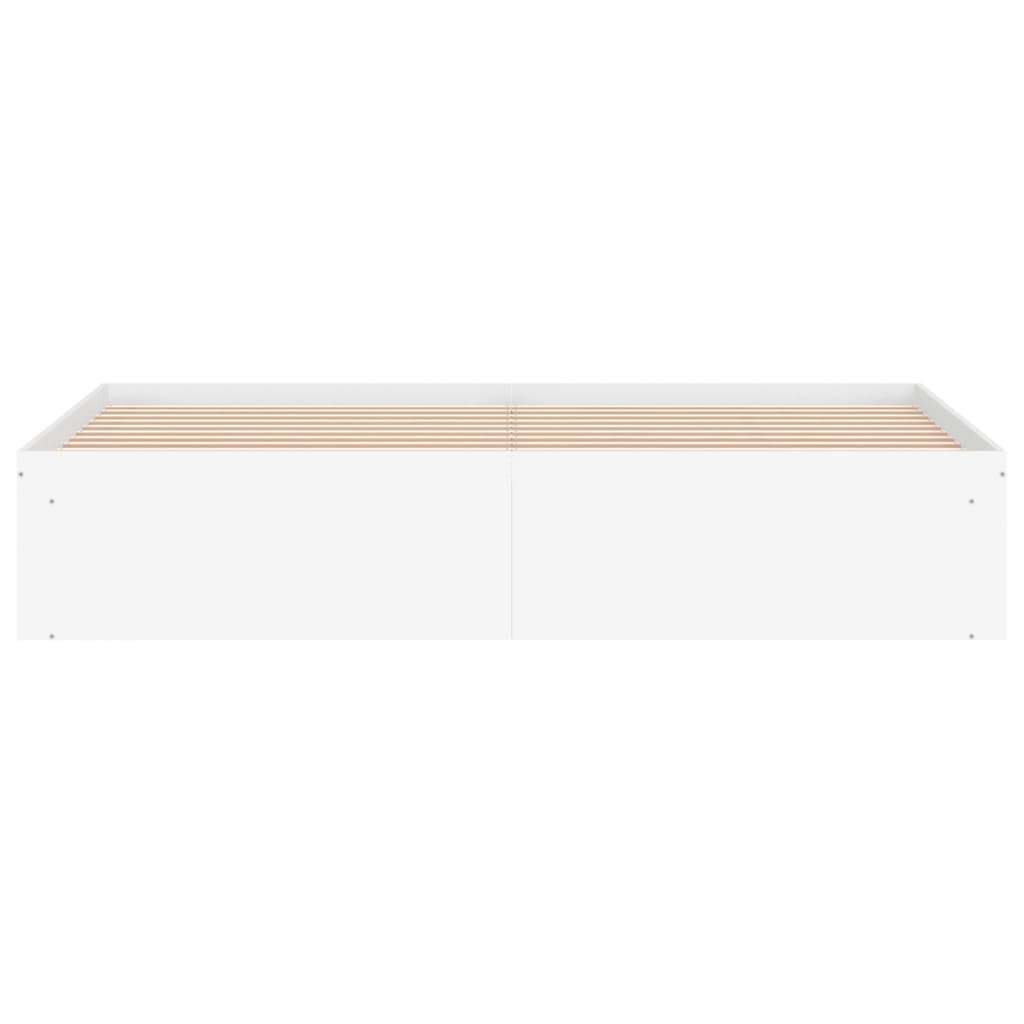 Bed Frame without Mattress White 183x203 cm King