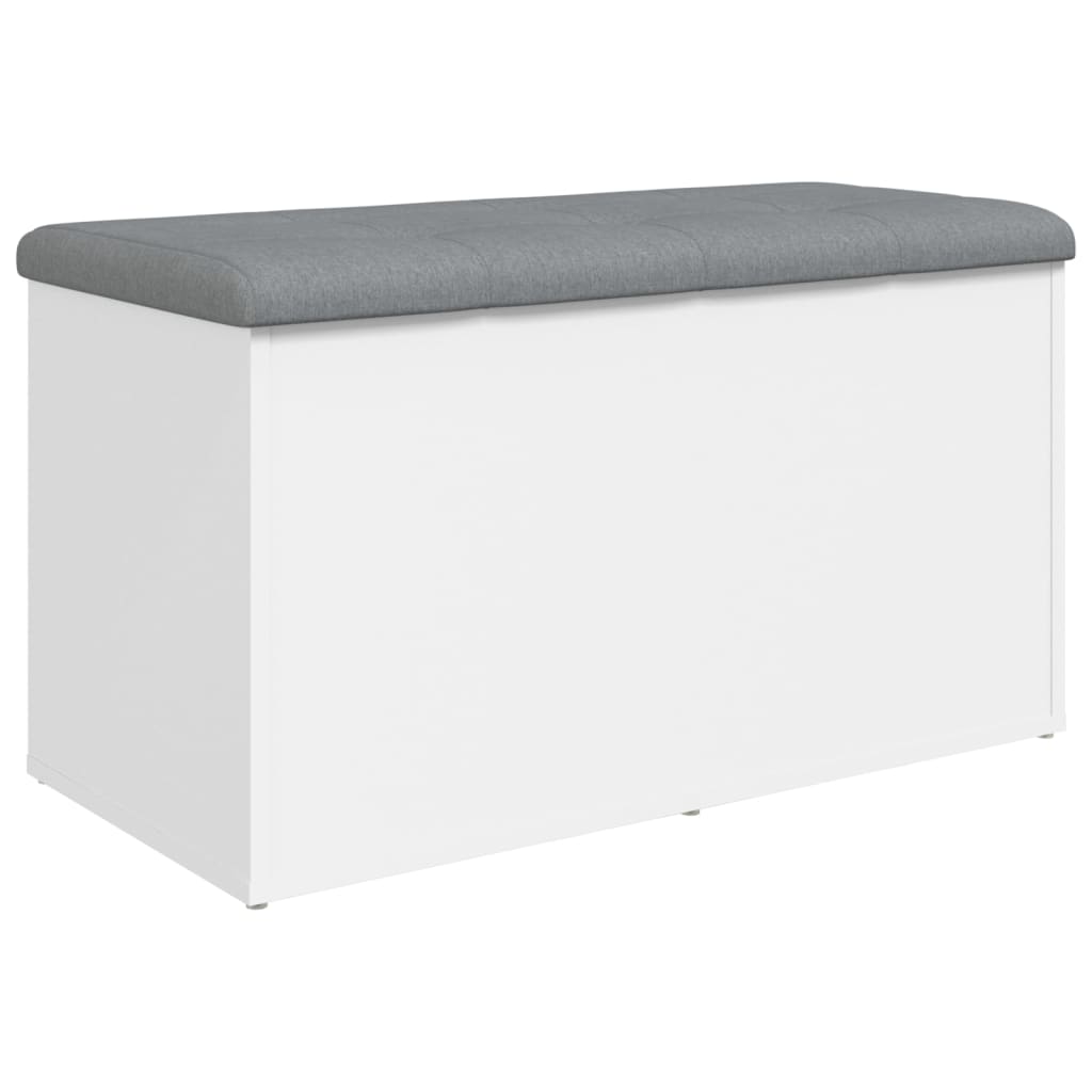 Storage Bench White 82x42x45 cm Engineered Wood