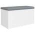 Storage Bench White 82x42x45 cm Engineered Wood