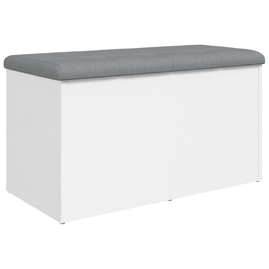 Storage Bench White 82x42x45 cm Engineered Wood