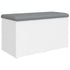 Storage Bench White 82x42x45 cm Engineered Wood