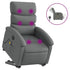 Electric Stand up Massage Recliner Chair Dark Grey Fabric