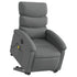 Electric Stand up Massage Recliner Chair Dark Grey Fabric