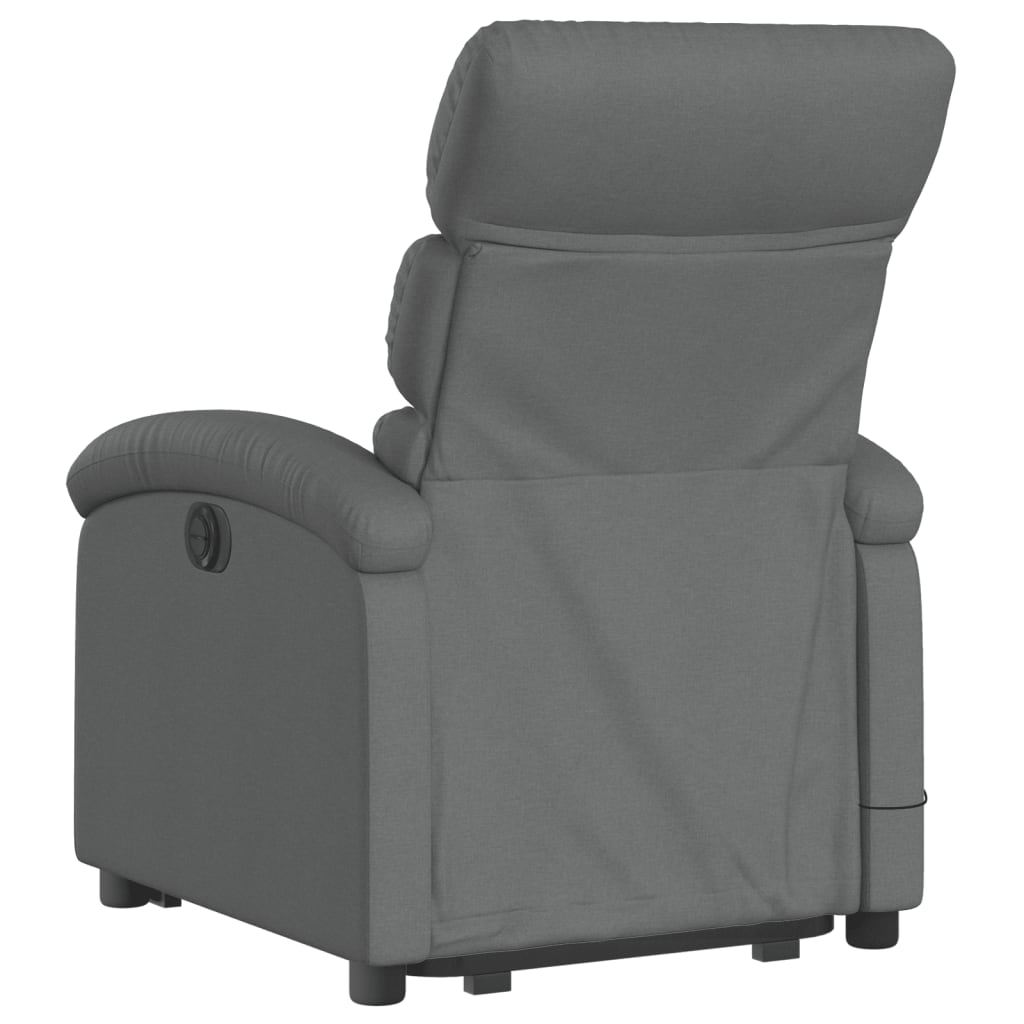 Electric Stand up Massage Recliner Chair Dark Grey Fabric