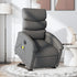 Electric Stand up Massage Recliner Chair Dark Grey Fabric