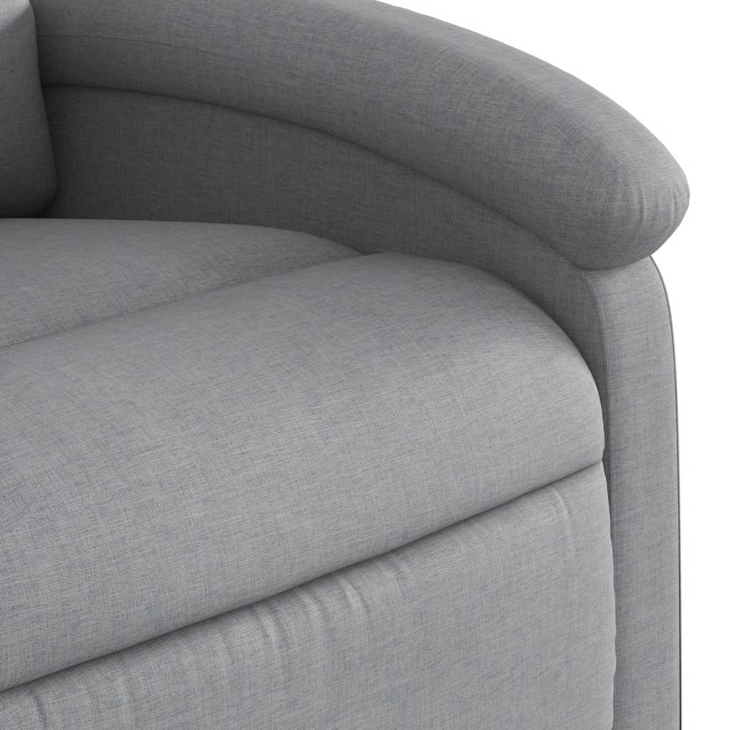 Electric Massage Recliner Chair Light Grey Fabric