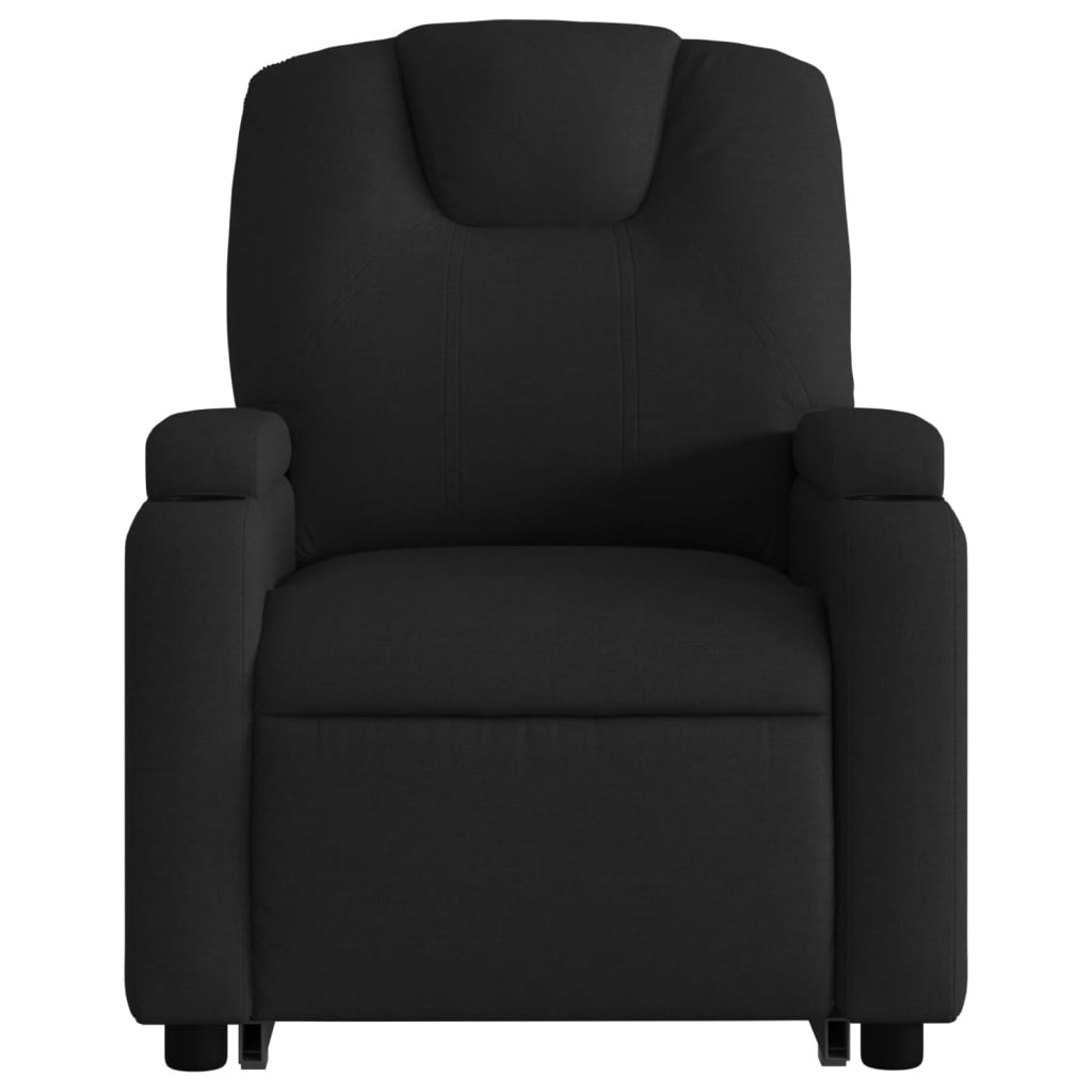 Electric Stand up Massage Recliner Chair Black Fabric