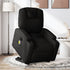 Electric Stand up Massage Recliner Chair Black Fabric