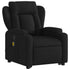 Stand up Massage Recliner Chair Black Fabric