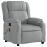 Electric Massage Recliner Chair Light Grey Fabric