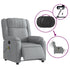 Electric Massage Recliner Chair Light Grey Fabric