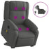 Electric Stand up Massage Recliner Chair Dark Grey Fabric