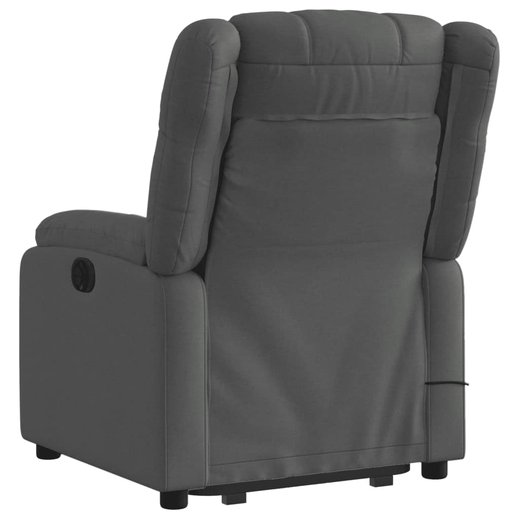 Electric Stand up Massage Recliner Chair Dark Grey Fabric