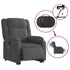 Electric Stand up Massage Recliner Chair Dark Grey Fabric