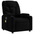 Massage Recliner Chair Black Fabric