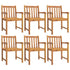 Garden Chairs 6 pcs 56x55.5x90 cm Solid Wood Acacia