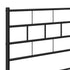 Metal Bed Frame without Mattress with Footboard Black 183x203 cm King