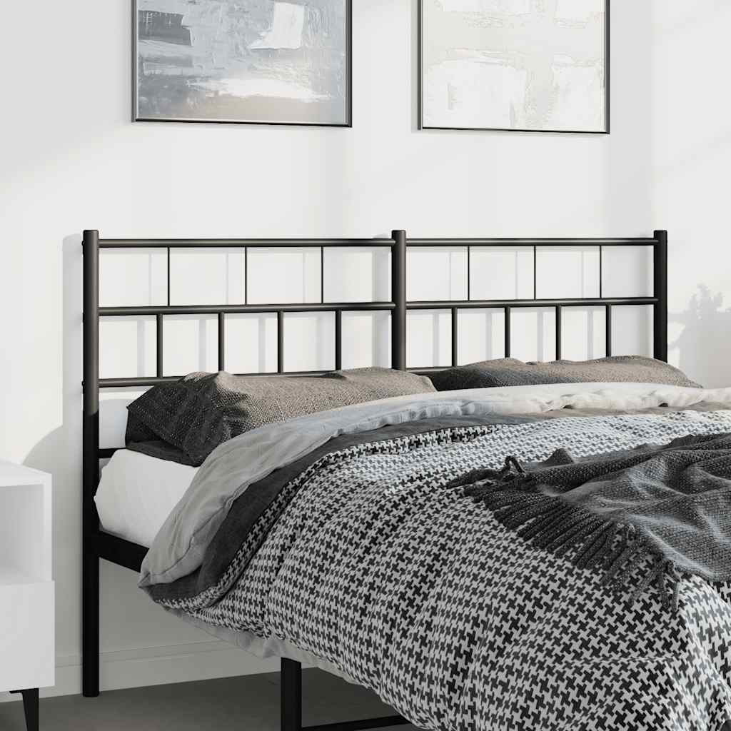 Metal Headboard Black 137 cm Double