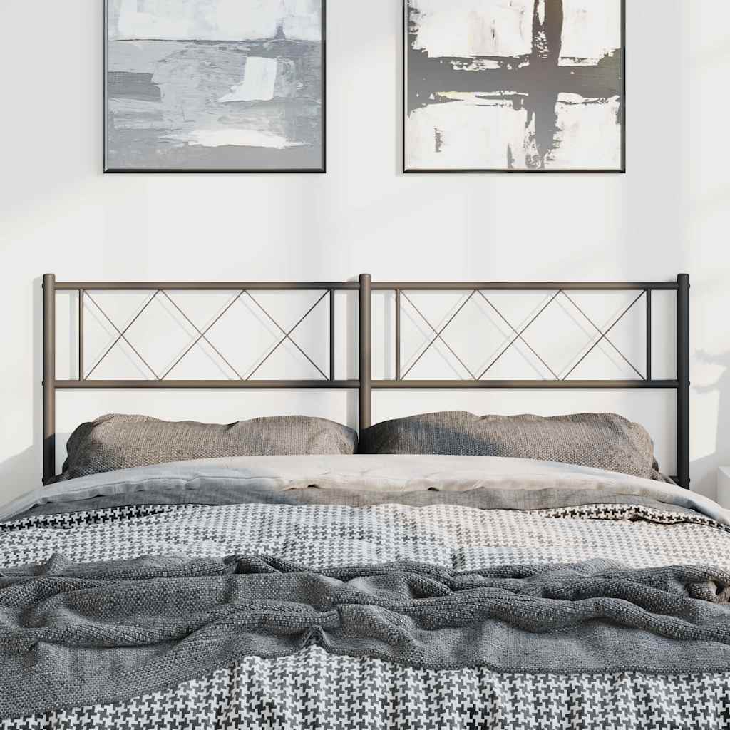 Metal Headboard Black 137 cm Double