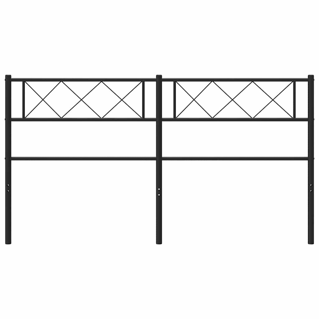 Metal Headboard Black 137 cm Double