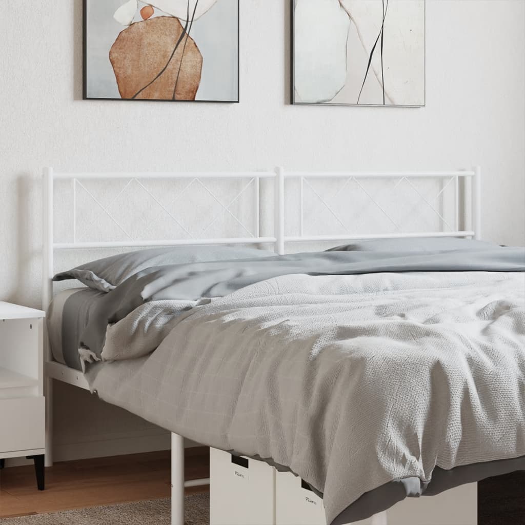 Metal Headboard White 137 cm Double