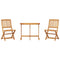 3 Piece Folding Garden Dining Set Solid Wood Acacia