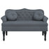 Bench with Cushions Dark Grey 120.5x65x75 cm Velvet