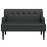 Bench with Backrest Black 112x65.5x75 cm Faux Leather