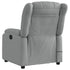 Massage Recliner Chair Light Grey Fabric