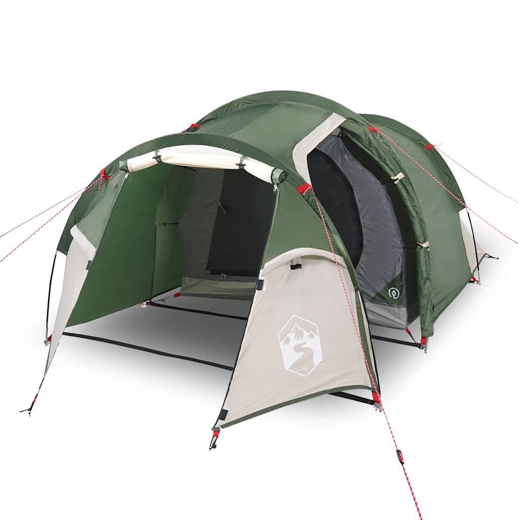 Camping Tent Tunnel 3-Person Green Waterproof