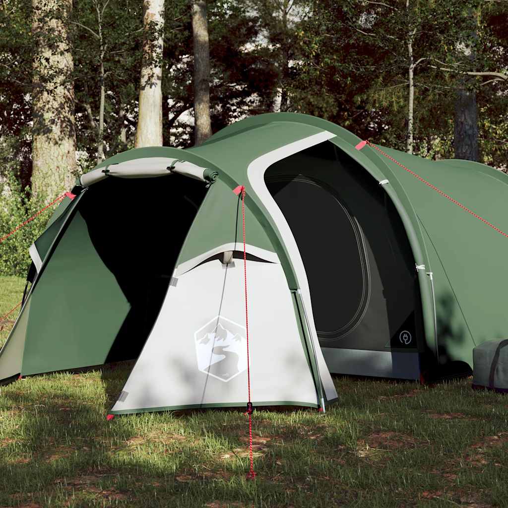 Camping Tent Tunnel 3-Person Green Waterproof