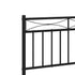 Metal Bed Frame without Mattress with Footboard Black 183x203 cm King