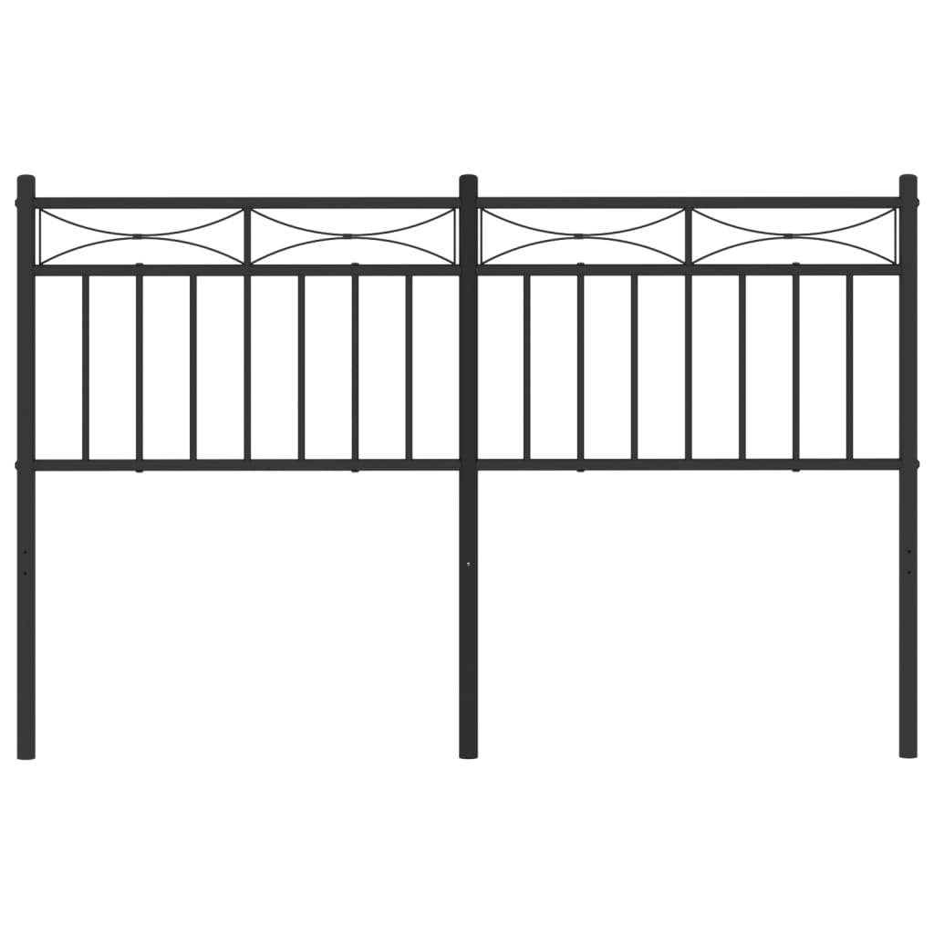 Metal Headboard Black 137 cm Double