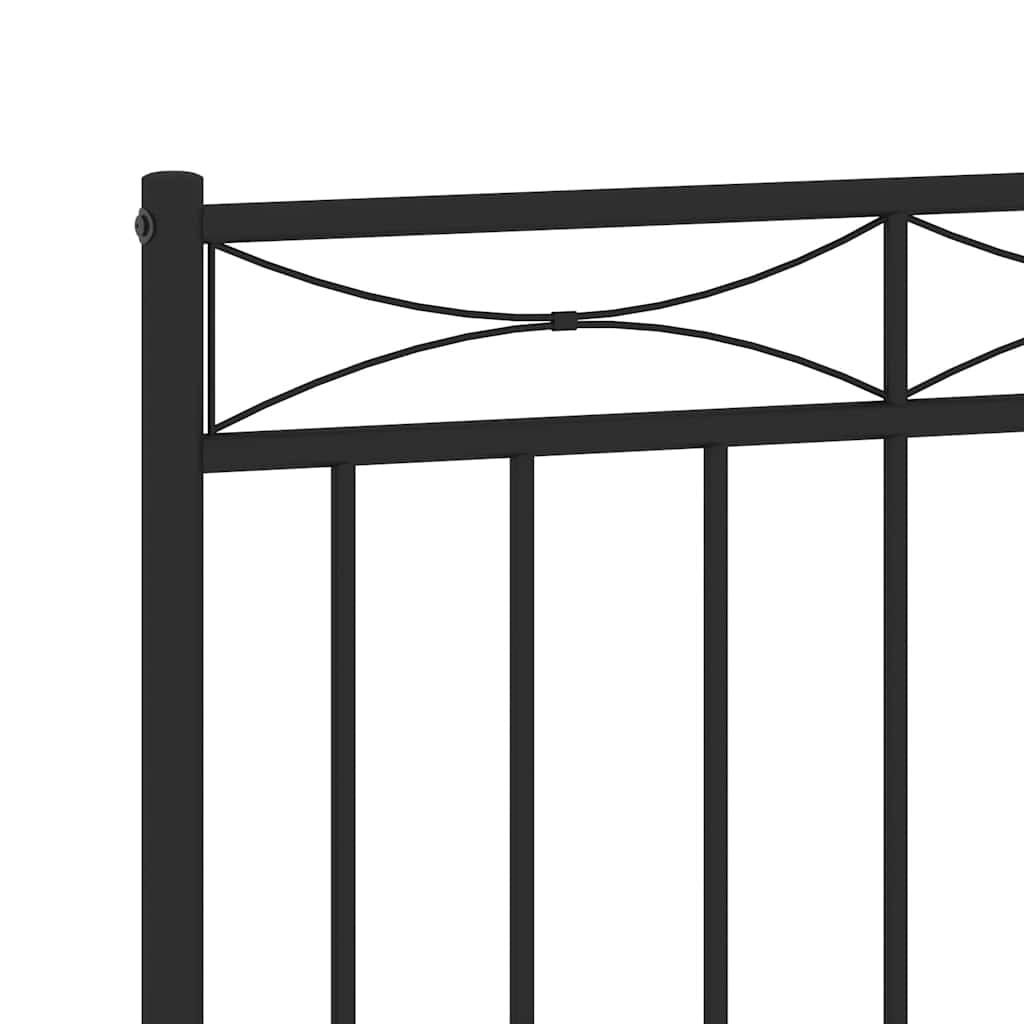 Metal Headboard Black 137 cm Double