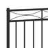 Metal Headboard Black 137 cm Double