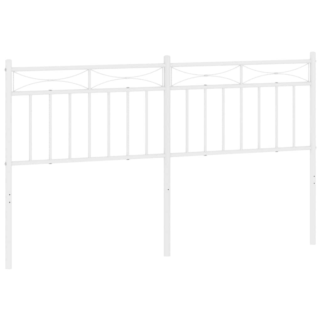 Metal Headboard White 152 cm Queen