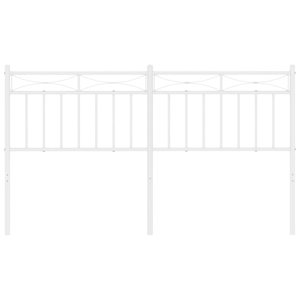 Metal Headboard White 152 cm Queen