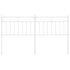 Metal Headboard White 152 cm Queen