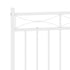 Metal Headboard White 152 cm