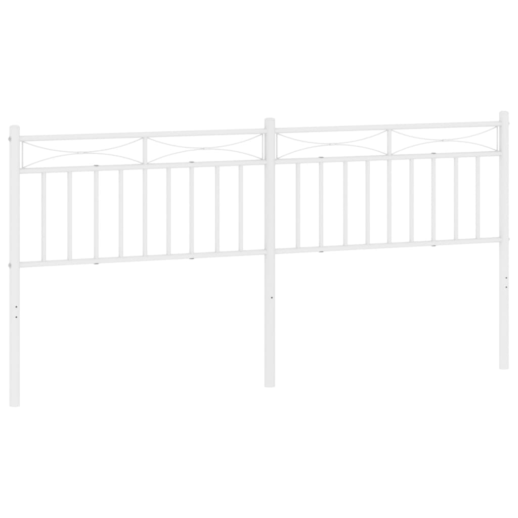 Metal Headboard White 183 cm King