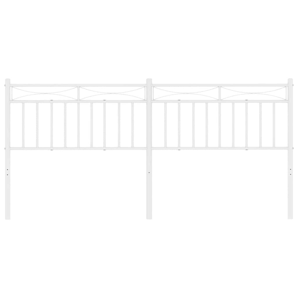 Metal Headboard White 183 cm King