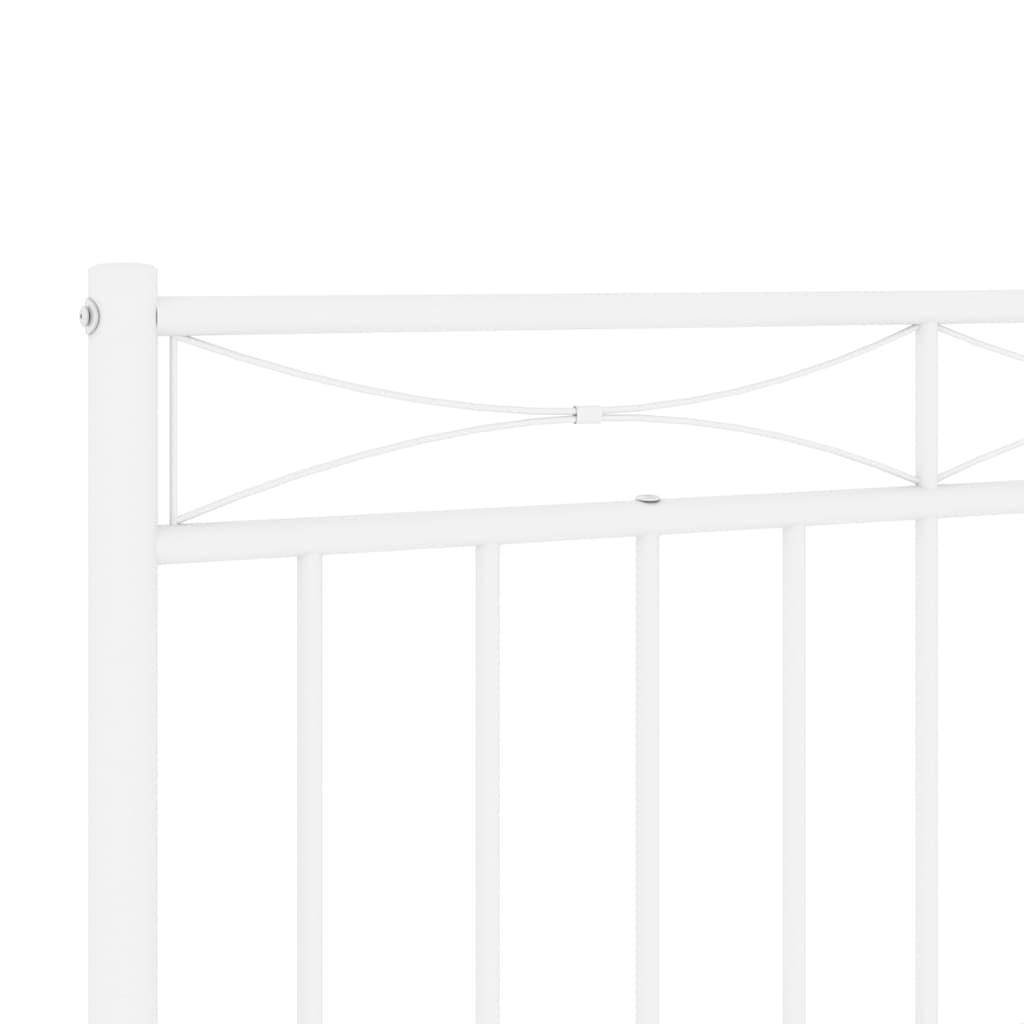 Metal Headboard White 183 cm King