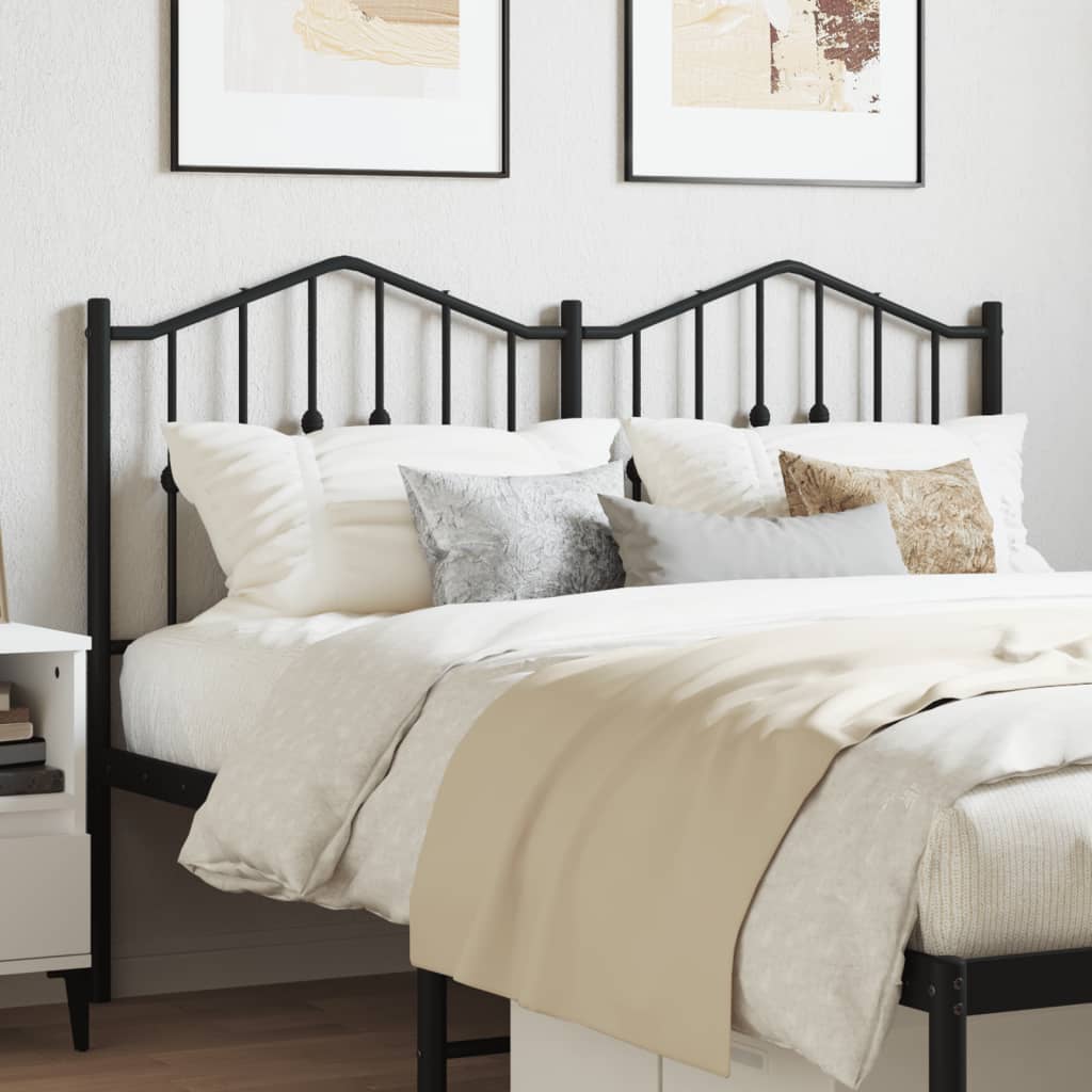 Metal Headboard Black 137 cm Double