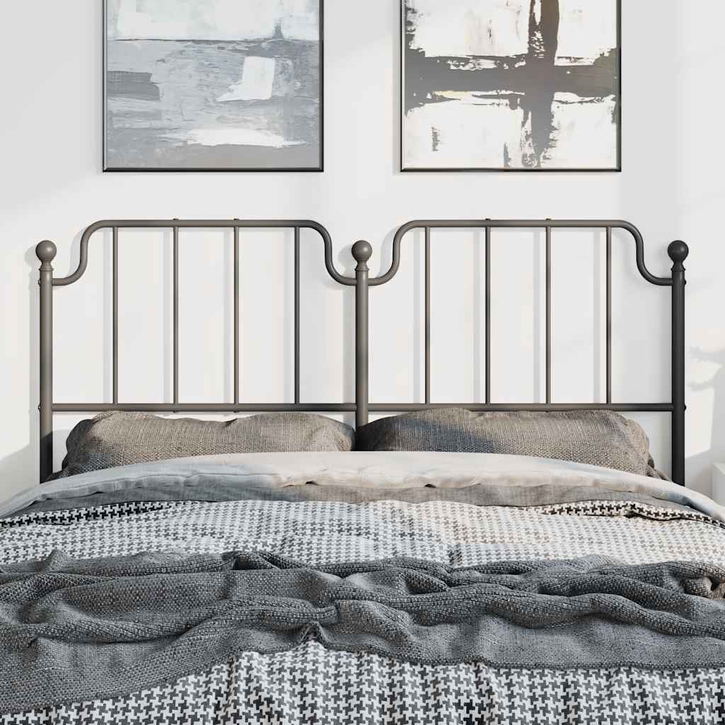 Metal Headboard Black 137 cm Double