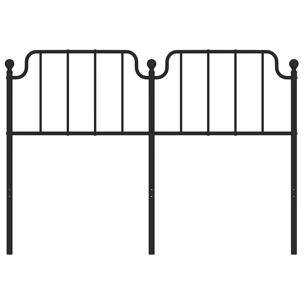 Metal Headboard Black 137 cm Double