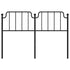 Metal Headboard Black 152 cm Queen