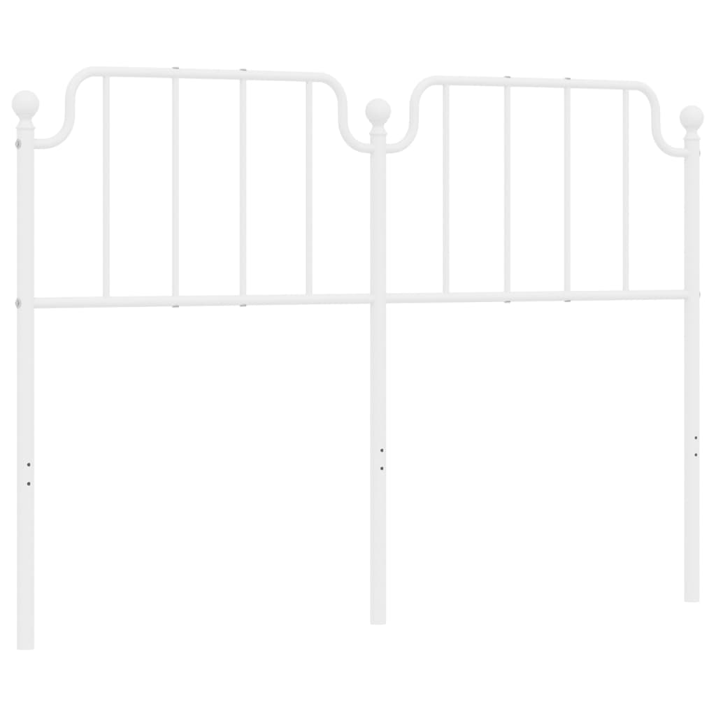 Metal Headboard White 137 cm Double